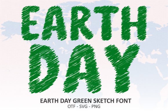 Earth Day Green Sketch: A Bold Font for Authentic Design
