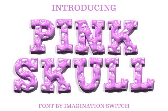 Elevate Your Visuals with the Pink Skull 3D Font
