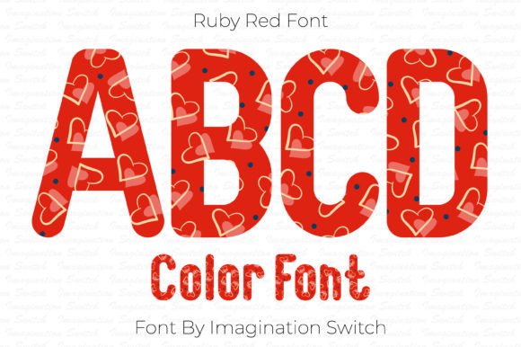 Elevate Your Visuals with the Ruby Red Color Font