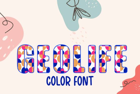 Geolife: A Retro Color Font for Playful Design Projects