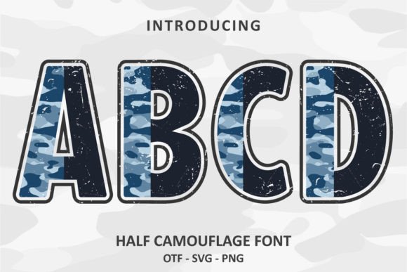 Half Camouflage: A Bold Military Font for Modern Design