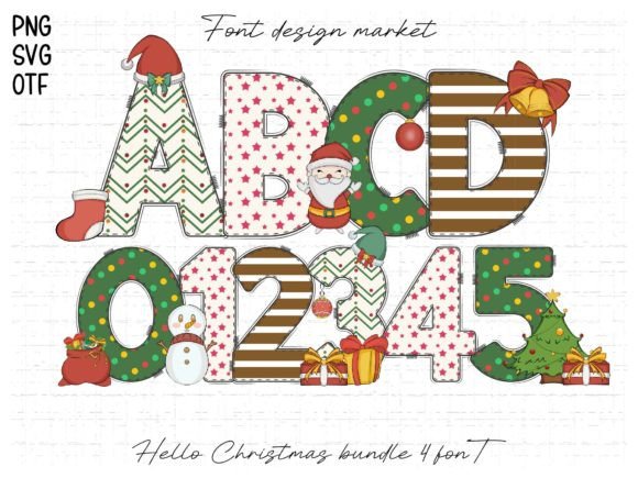 Hello Christmas: A Festive Color Font for Designers
