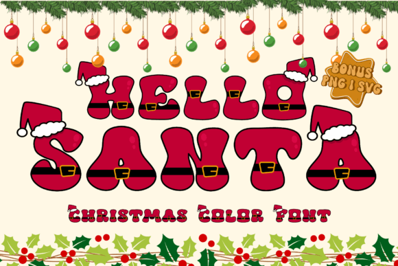 Hello Santa: A Playful Christmas Font for Festive Designs
