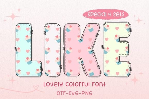 Like: A Colorful Font for Valentine's and Beyond