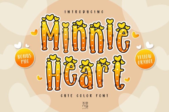 Minnie Heart Y-o: A Dynamic Color Font for Bold Visual Communication