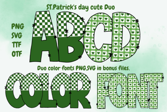 St. Patrick's Day Cute Duo: A Whimsical Font for Festive Design