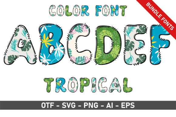 Tropical Bundle: Elevate Your Designs with Vibrant, Playful Fonts