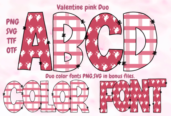 Valentine Pink Duo: A Hand-Drawn Font for Modern Design